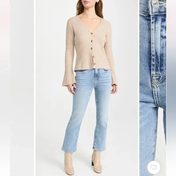 Seven for all mankind cropped bootcut jeans size 25 in great condition​ - Picture 2 of 7